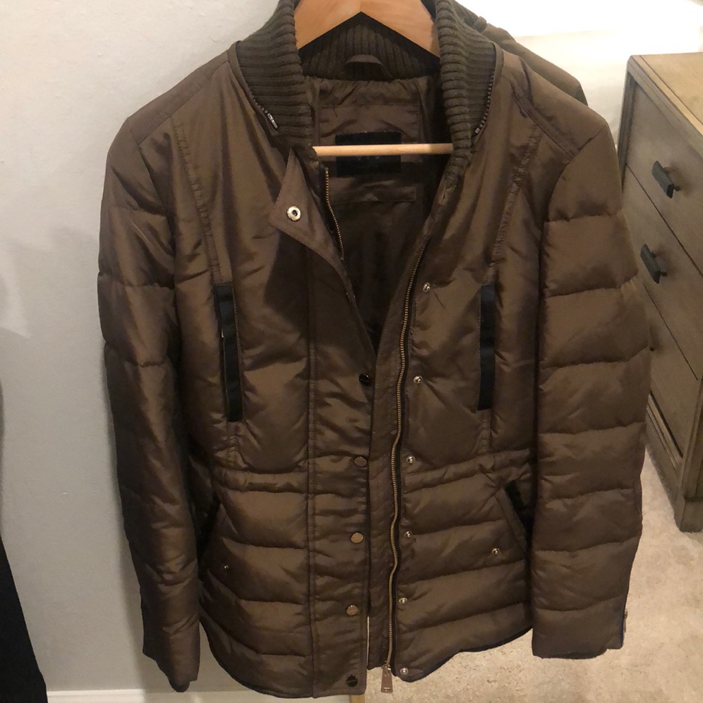 Zara Basic Brown Puffer Jacket